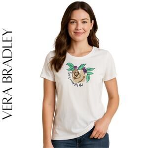 VERA BRADLEY "There's a Nap For That" Sloth Short Sleeve Tee, L, NWT!